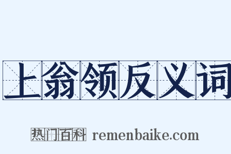 上翁领反义词是什么意思的图片